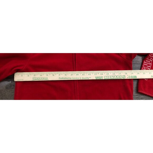 Adidas Womens Medium Wisconsin Badgers Red 1/4 Zip Fleece Pullover - Picture 5 of 6